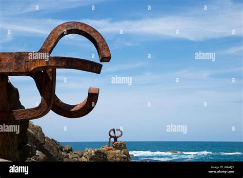 San Sebastian Spain June 8 2019 Peine Del Viento Sculpture Comb