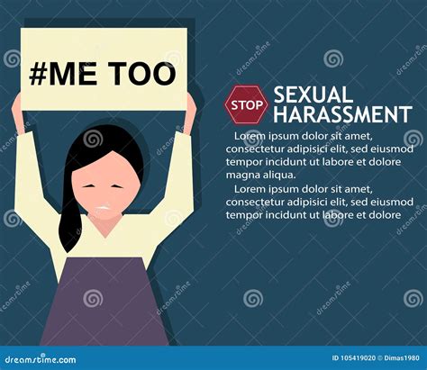 Sexual Harassment Poster With Girl Vector Illustration Cartoondealer