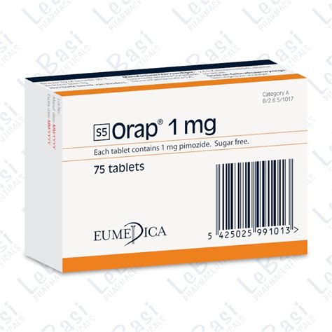 Orap 1 Mg Tablets LeBasi Pharmaceuticals