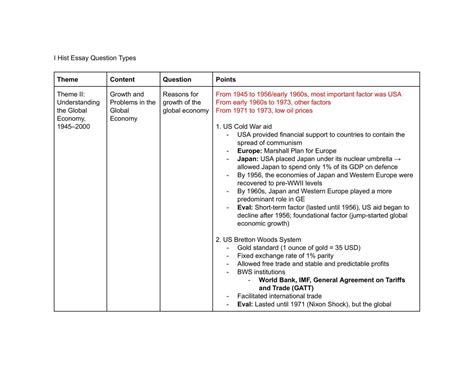 History (H2) Paper 1 Essay notes | History H2 - GCE A Level | Thinkswap
