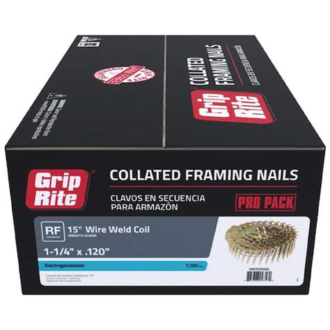 Grip Rite Grip Rite 1 1 4 In Smooth Galvanized Coil Roofing Nails