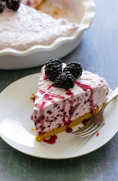 No Bake Frozen Blackberry Pie Easy Recipe Tasty