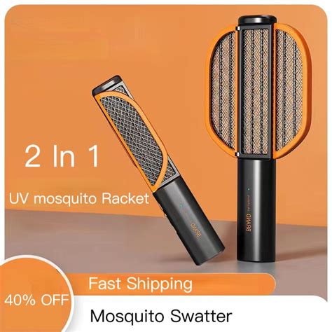 Electric Mosquito Killer Swatter With Uv Light Usb Rechargeable Led Lamp Summer Anti Mosquito