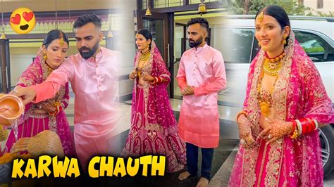 Karwa Chauth Par Pehna Shadi Ka Lehnga 😍 Youtube