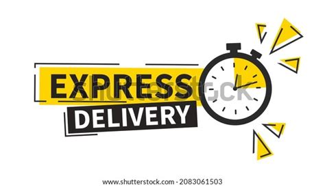 Express Delivery Yellow Service Logo Fast Stock Vector (Royalty Free ...