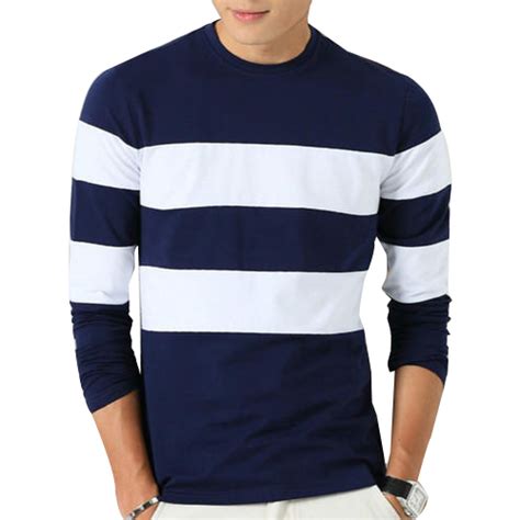 Courses Wales Cotton Men Striped T Shirt Packaging Type Packet At