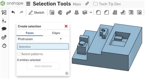 Tech Tip Using The Create Selection Tool In Onshape