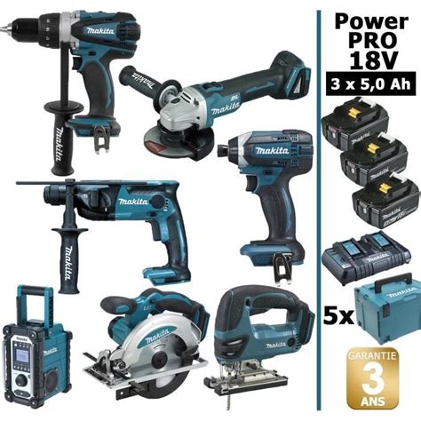 Pack De Machines Outil Makita Power Pro Outils V Perceuse