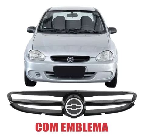 Grade Frontal Corsa Classic Preta Emblema Parcelamento