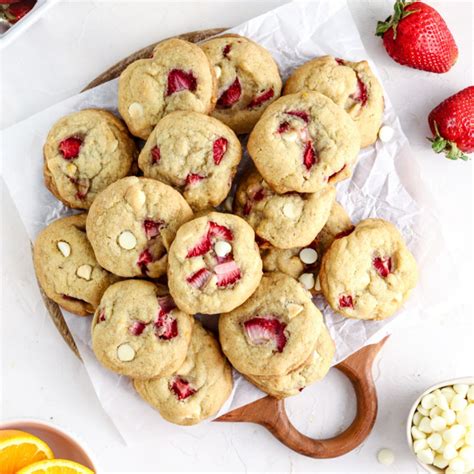 Strawberry White Chocolate Chip Cookies Parsley And Icing