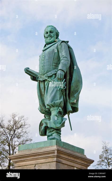 Statue Of Captain John Smith Historic Jamestown Virginia Stock Photo