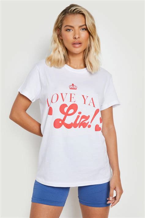 Womens Love Ya Liz Slogan Jubilee T Shirt Boohoo Uk