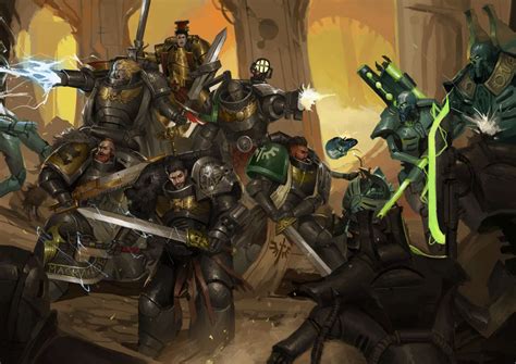 Deathwatch vs Necrons - Art by Daniel Purnama - 40K Gallery