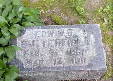 Edwin D Butterfield 1850 1911 Mémorial Find a Grave