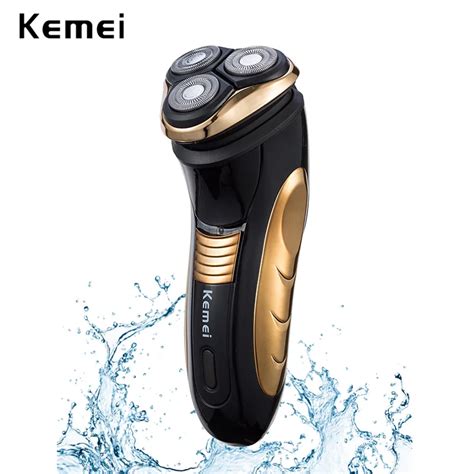 Kemei Electric Shaver Face Care Afeitadora Washable Beard Rechargeable