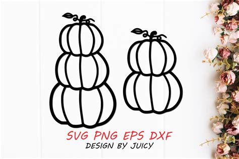 Calabaza Apilada Svg Png Dxf Eps Paquete De Calabaza Svg Etsy Espa A