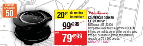 Promo Couvercle Cookeo Extra Crisp Chez Cora