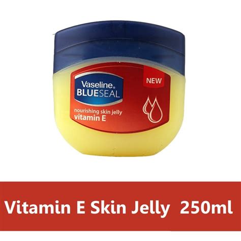 Vaseline Blue Seal Nourishing Skin Jelly Vitamin E 250ml วาสลีน เจลลี่