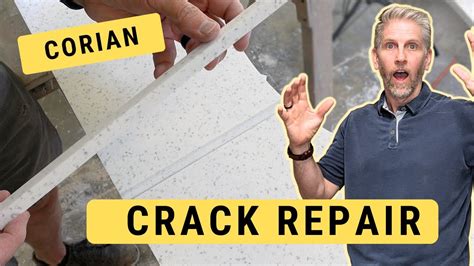 Crack Repair In A Corian Solid Surface Countertop Youtube