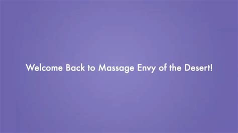 Welcome Back To Members Of Massage Envy Of The Desert Palms Springs Palm Desert La Quinta