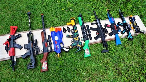 Mencari Tembak Tembakan AK47 Spiderman Barret Sniper Granat Nerf Gun