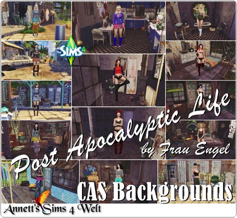 Annetts Sims 4 Welt Cas Backgrounds Post Apocalyptic Life Frau Engel