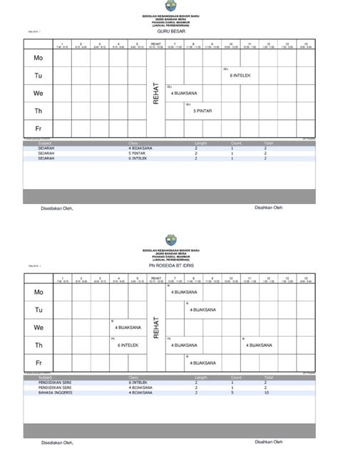 PDF Jadual Waktu Edisi 3 DOKUMEN TIPS