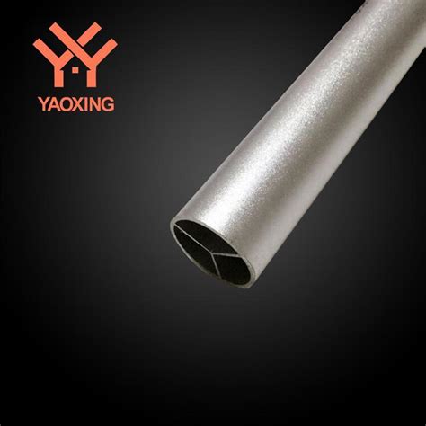 Extrusion Aluminium Pipe Profile Rectangle Wood Grain Powder