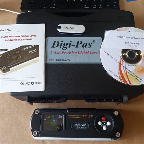 Digi Pas 2軸 高精度デジタル水準器 水平器 角度計 傾斜計 DWL3000XY Bluetooth 0 01度 格安アウトレットで