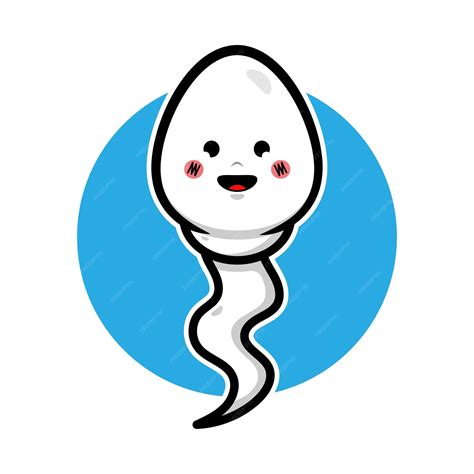 Premium Vector Cute Sperm Mascot Vector Design