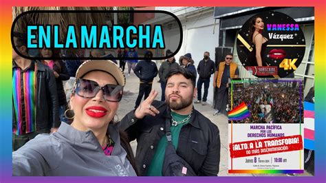 Ya en la marcha pacífica en Tijuana YouTube