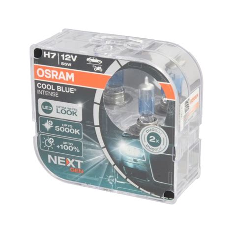 ŻarówkiI H7 OSRAM Cool Blue Intense NEXT GEN 12V 55W 5000K jasne jak LED