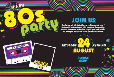 80s Party Flyer Template