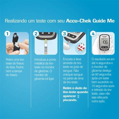 Kit Aparelho De Glicemia Accu Check Guide Me 10 Tiras Kit Aparelho