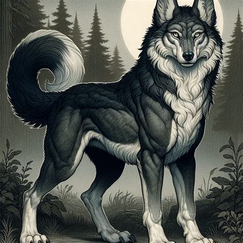 Taur Wolf: Detailed Mythical Creature Illustration | AI Art Generator | Easy-Peasy.AI