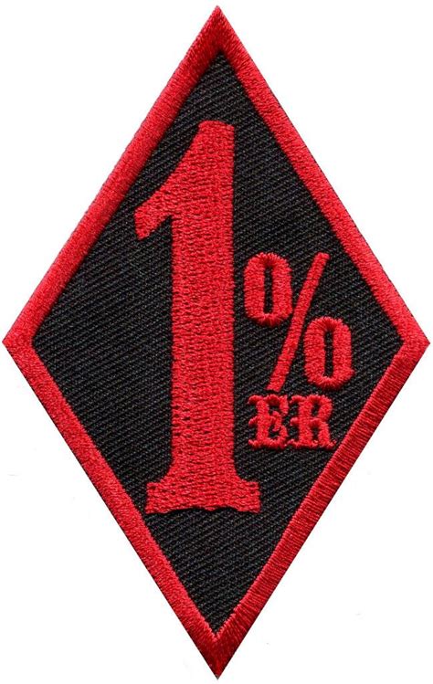 One Percenter 1er Biker Outlaw Applique Iron On Patch Your Choice Of 8