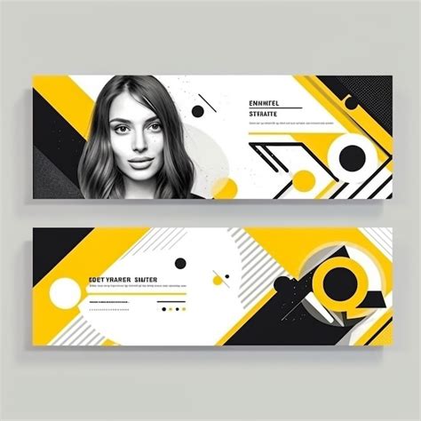 Conjunto De Banners Web Creativos De Tama O Est Ndar Con Un Lugar Para