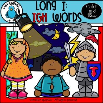 Long I Igh Words Clip Art Set Chirp Graphics By Chirp Graphics