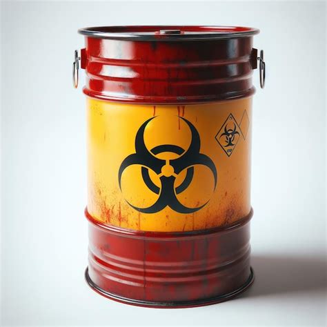 Premium Photo Radioactive Waste Barrel Isolated White