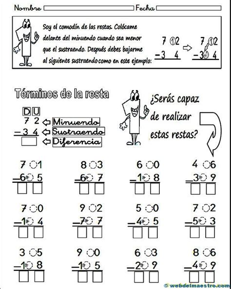 Restas Con Llevadas Web Del Maestro