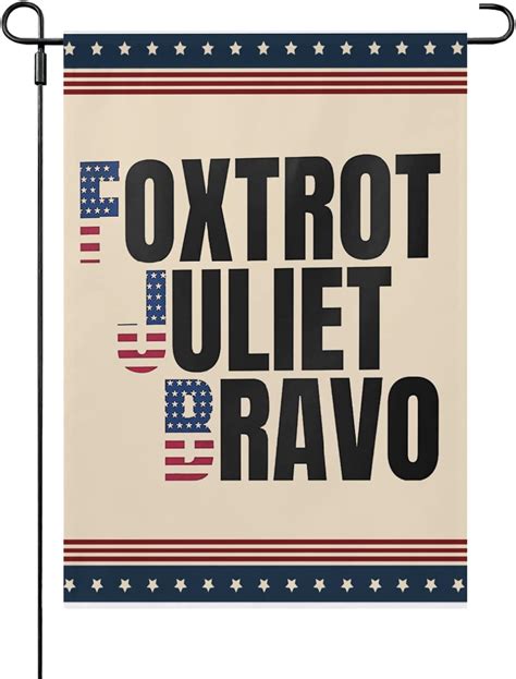 Amazon Banderas de jardín Fuck Biden Foxtrot Julieta Bravos bandera de patio talla