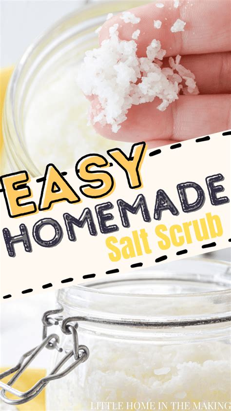 Easy Homemade Salt Scrub Just 4 Simple Ingredients