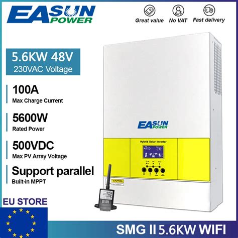 Easun Power 3 6KW 5 6KW Hybride Solar Inverter 100A Mppt Lading 24V 48V