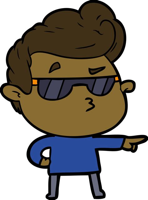 Cartoon Cool Guy 40084199 Png