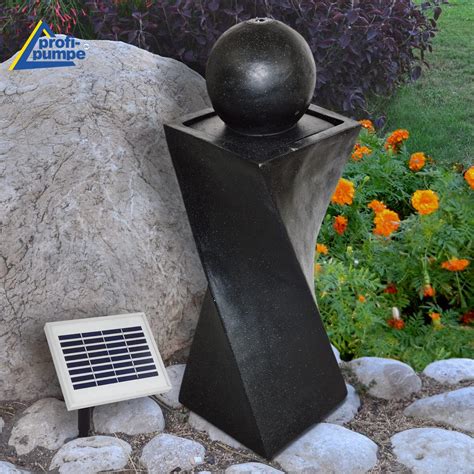 Solar Gartenbrunnen Brunnen Solarbrunnen Zierbrunnen Wasserfall