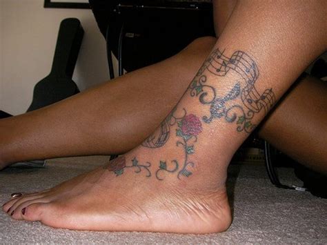 Music Notes Tattoos On Ankle