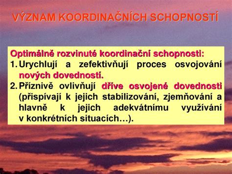 KOORDINAČNÍ SCHOPNOSTI - ppt stáhnout