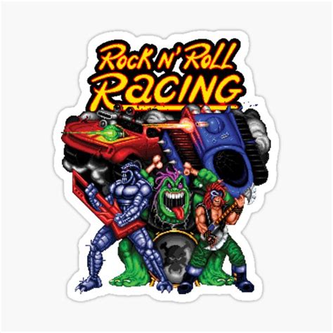 Rock N Roll Racing Pixel Art Sticker For Sale By Nizamo Redbubble