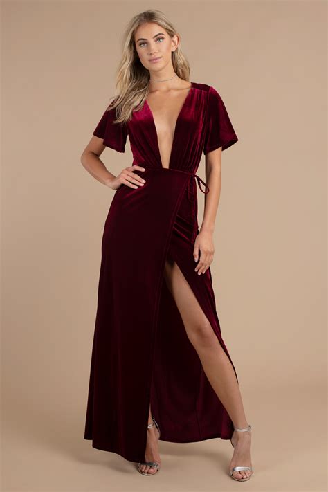 Green Maxi Dress Velvet Holiday Dress Green Plunging Maxi Dress