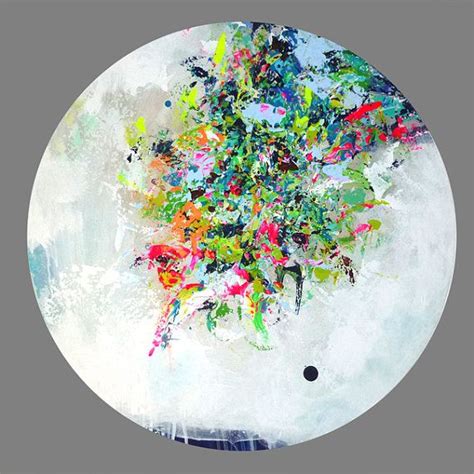 Original Abstract Round Painting Abstract Art Paintings Round